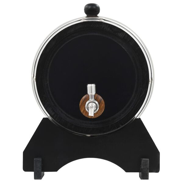 vidaXL Barril de vino con grifo madera de pino maciza 6 L