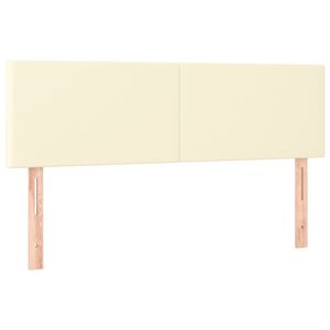 vidaXL Cabeceros crema 144x5x78/88 cm cuero sint&eacute;tico
