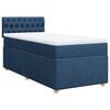 vidaXL Cama box spring con colch&oacute;n tela azul 90x200 cm