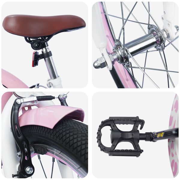 vidaXL Bicicleta Infantil 20 Pulgadas para 6-11 a&ntilde;os Rosa claro