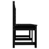 vidaXL Banco de jardín madera maciza pino negro 201,5 cm