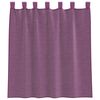 vidaXL Cortinas de gasa con trabillas 2 uds morado 140x140 cm