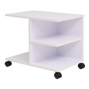vidaXL Estanter&iacute;a con ruedas blanca 50x35x42 cm