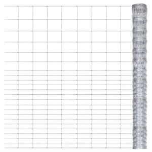vidaXL Valla de jard&iacute;n de acero galvanizado plateado 50x1,6 m