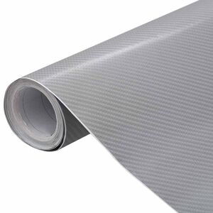 vidaXL L&aacute;minas 4D para coche 2 uds plateado 100x150 cm+50x150 cm