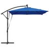 vidaXL Parasol de cantilever tipo plátano Azul 249 x 249 x 250 cm