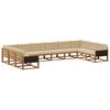 vidaXL Conjunto de sof&aacute;s de exterior 10 uds. Natural y Beige