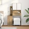 vidaXL Mesa Tocador con caj&oacute;n Roble artesanal 80 x 35 x 132 cm