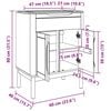 vidaXL Mueble de lavabo para ba&ntilde;o FLORO Marr&oacute;n cera 60 x 40 x 80 cm