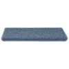 vidaXL Alfombrilla autoadhesiva escalera sisal 15 uds azul 65x21x4 cm