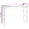 vidaXL Mesa consola madera maciza de teca 110x35x75 cm