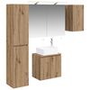 vidaXL Juego de Muebles de Ba&ntilde;o 5 pcs Roble Artesanal