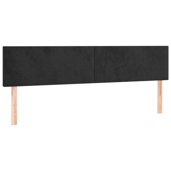 vidaXL Cabeceros terciopelo negro 160x5x78/88 cm