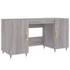 vidaXL Escritorio madera de ingenier&iacute;a gris Sonoma 140x50x75 cm