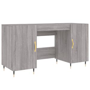 vidaXL Escritorio madera de ingenier&iacute;a gris Sonoma 140x50x75 cm