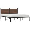 vidaXL Estructura de cama sin colch&oacute;n metal marr&oacute;n roble 150x200 cm