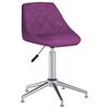 vidaXL Sillas de comedor giratorias 4 unidades cuero sint&eacute;tico morado
