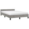 vidaXL Estructura de cama sin colch&oacute;n terciopelo gris claro 120x200 cm