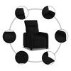 vidaXL Sill&oacute;n reclinable de tela negro
