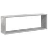 vidaXL Estante de pared 6 uds contrachapado gris hormig&oacute;n 80x15x26,5cm