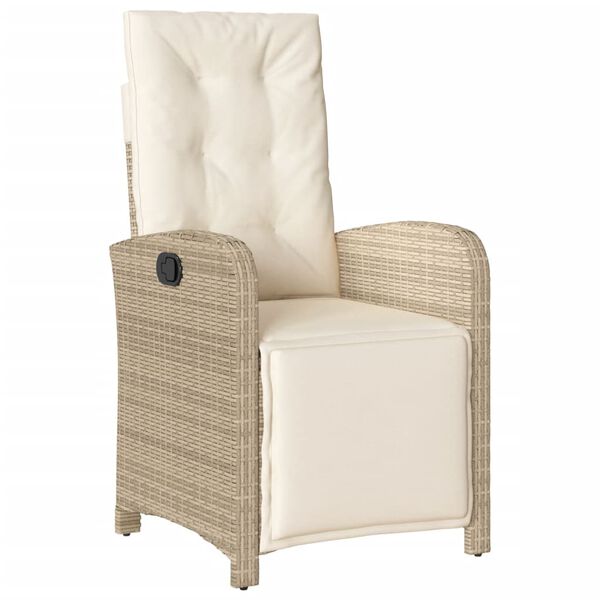vidaXL Set comedor de jard&iacute;n 7 pzas con cojines rat&aacute;n sint&eacute;tico beige