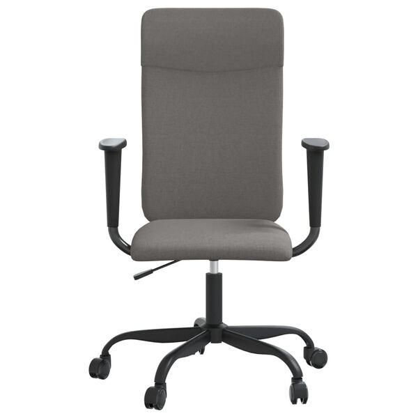 vidaXL Silla de oficina altura ajustable tela gris oscuro