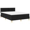 vidaXL Cama tipo Box Spring con colch&oacute;n Negro 160 x 200 cm tela
