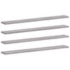 vidaXL Estantes pared 4 uds madera ingenier&iacute;a gris Sonoma 80x10x1,5 cm