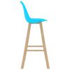 vidaXL Taburetes de cocina 2 unidades PP azul madera maciza de haya