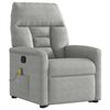 vidaXL Sill&oacute;n reclinable de masaje elevable tela microfibra gris claro