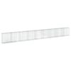 vidaXL Cesta de gaviones con cubierta hierro galvanizado 900x50x100 cm