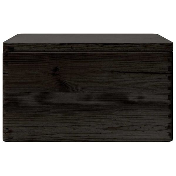 vidaXL Caja de madera con tapa y asas madera maciza pino 40x30x23 cm