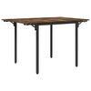 vidaXL Mesa de comedor extensible 120 x 81,5 x 75 cm Roble Ahumado