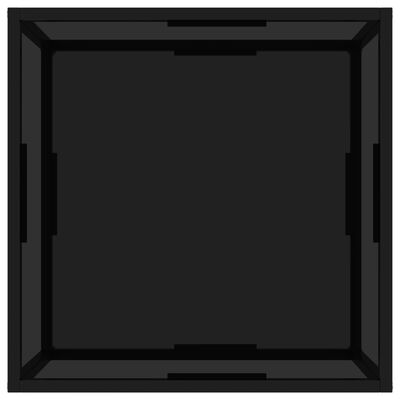 vidaXL Mesa de centro negra vidrio templado 60x60x35 cm