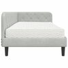 vidaXL Estructura de cama en esquina Gris Claro 90 x 190 cm Terciopelo