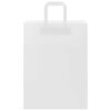 vidaXL Bolsas de papel con asas 250 uds blanca 26x12x35 cm