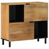 vidaXL Aparador marr&oacute;n 80x33x75 cm madera maciza mango