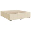 vidaXL Cama box spring con colch&oacute;n tela color crema 180x200 cm