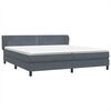 vidaXL Cama box spring con colchones terciopelo gris oscuro 200x210 cm
