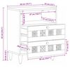 vidaXL Armario de Noche Natural 50 x 33 x 60 cm Madera de mango maciza