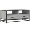 vidaXL Mesa de centro madera ingenier&iacute;a metal gris Sonoma 100x50x45cm