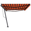 vidaXL Toldo de pie autom&aacute;tico naranja y marr&oacute;n 600x350 cm