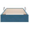 vidaXL Cama con almacenamiento Azul Oscuro 100 x 200 cm Terciopelo