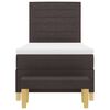vidaXL Cama tipo Box Spring con colch&oacute;n Marr&oacute;n oscuro 90 x 190 cm tela