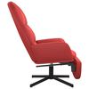vidaXL Sill&oacute;n de relax con reposapi&eacute;s cuero sint&eacute;tico rojo tinto