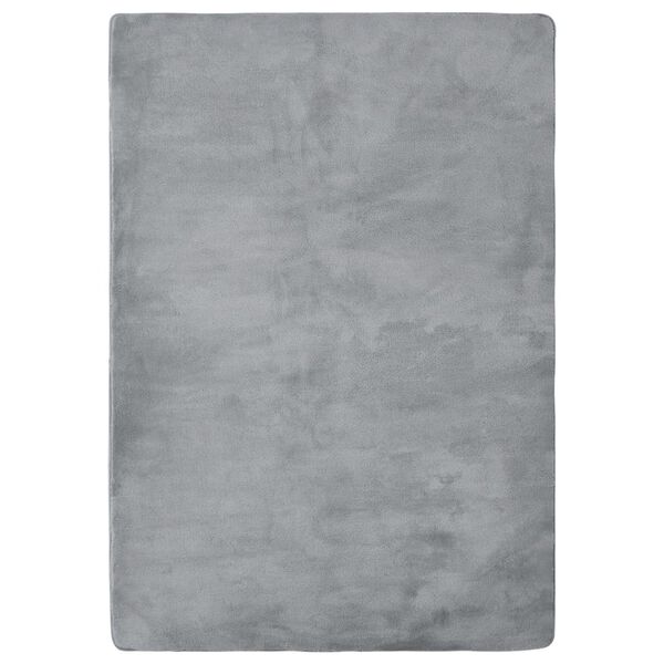 vidaXL Alfombra de peluche gris 170x120 cm