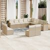 vidaXL Set sof&aacute;s de jard&iacute;n con cojines 13 pzas rat&aacute;n sint&eacute;tico beige