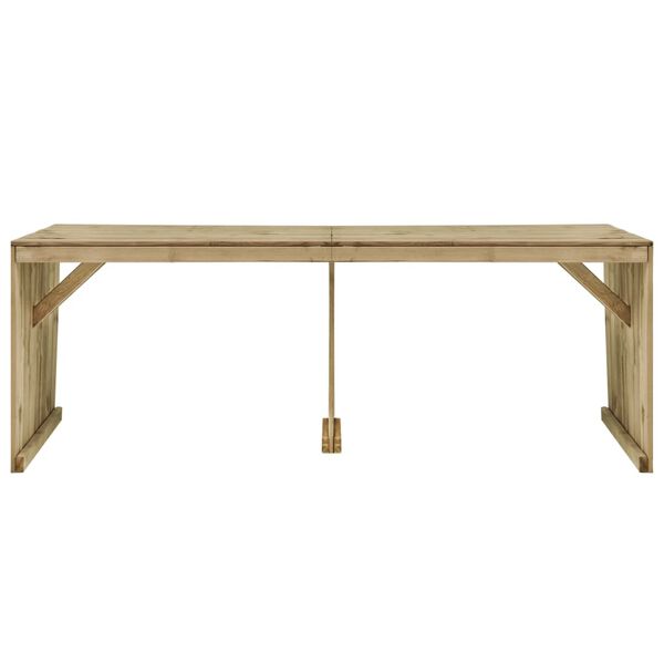 vidaXL Set muebles de comedor de jard&iacute;n 7 pzas madera pino impregnada