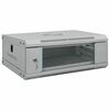 vidaXL Armario de red con almacenamiento Gris 53 x 35 x 21 cm Acero
