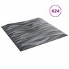 vidaXL Paneles de pared 24 pcs Gris piedra 50 x 50 cm Espuma XPS